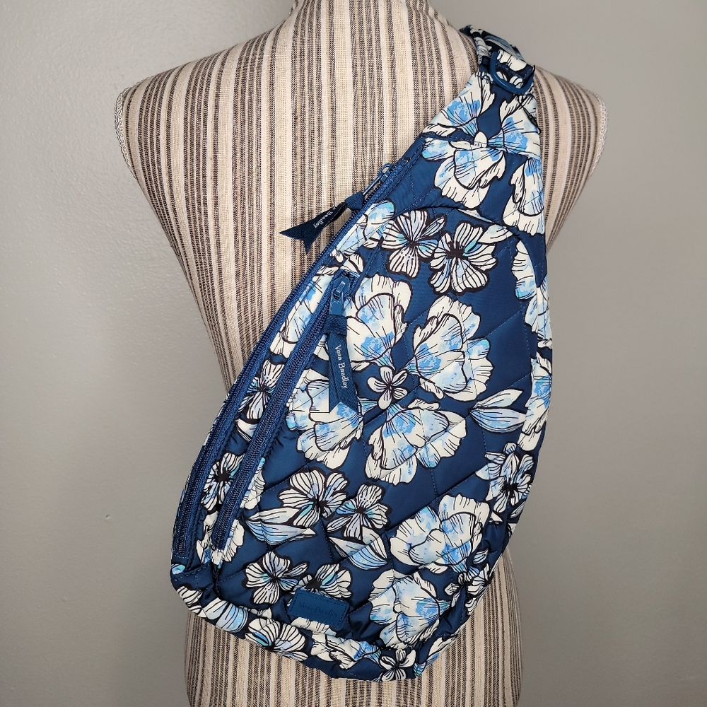 Vera Bradley Ultralight Essential Sling Backpack in Dive Floral Medallion Print